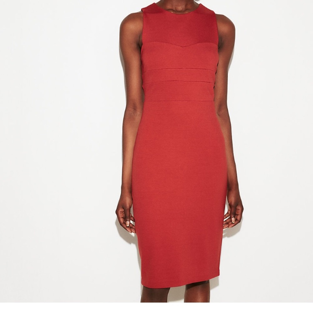 Express Seamed Sleeveless Sheath dress